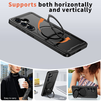 For Samsung Galaxy S26+ Magnetic Case TPU + PC Kickstand Phone Cover