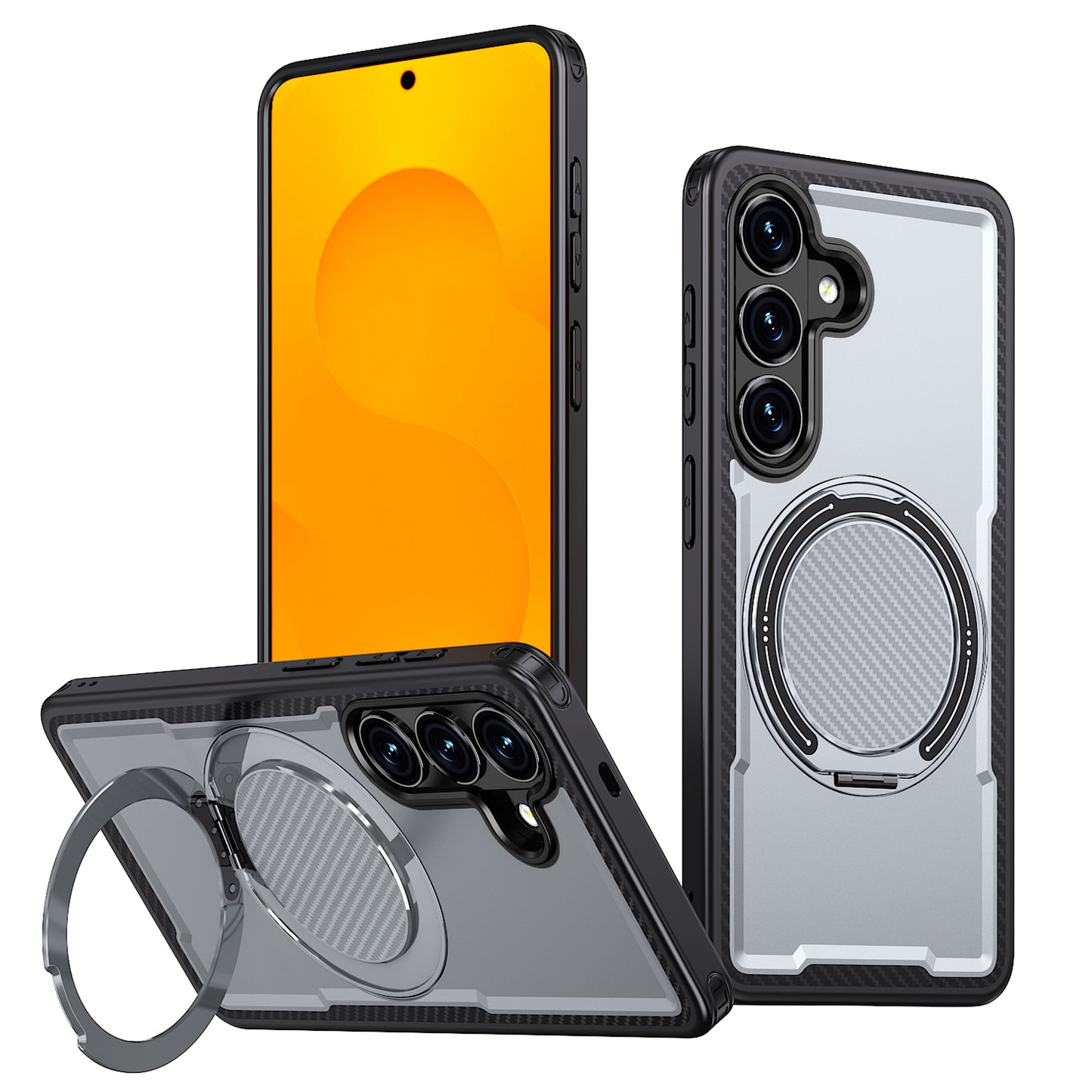 For Samsung Galaxy S26+ Magnetic Case TPU + PC Kickstand Phone Cover