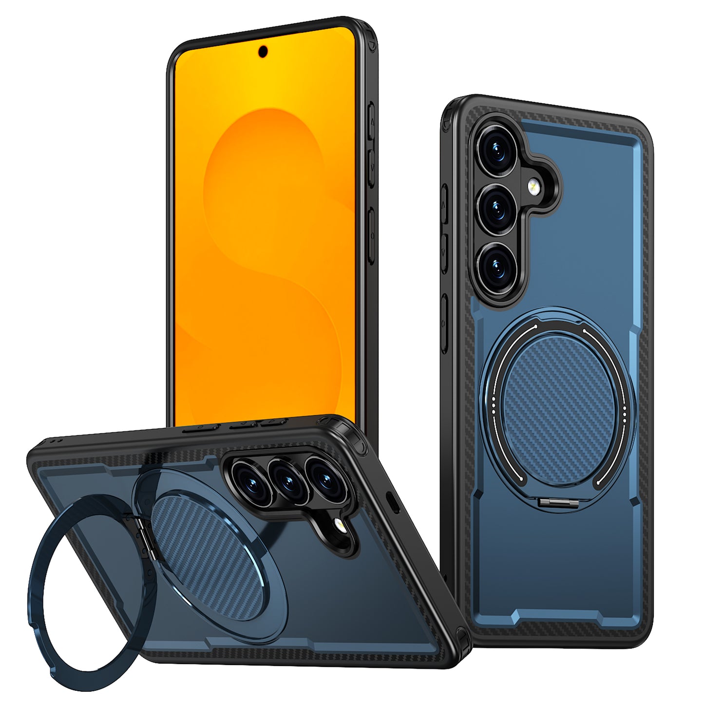 For Samsung Galaxy S26+ Magnetic Case TPU + PC Kickstand Phone Cover