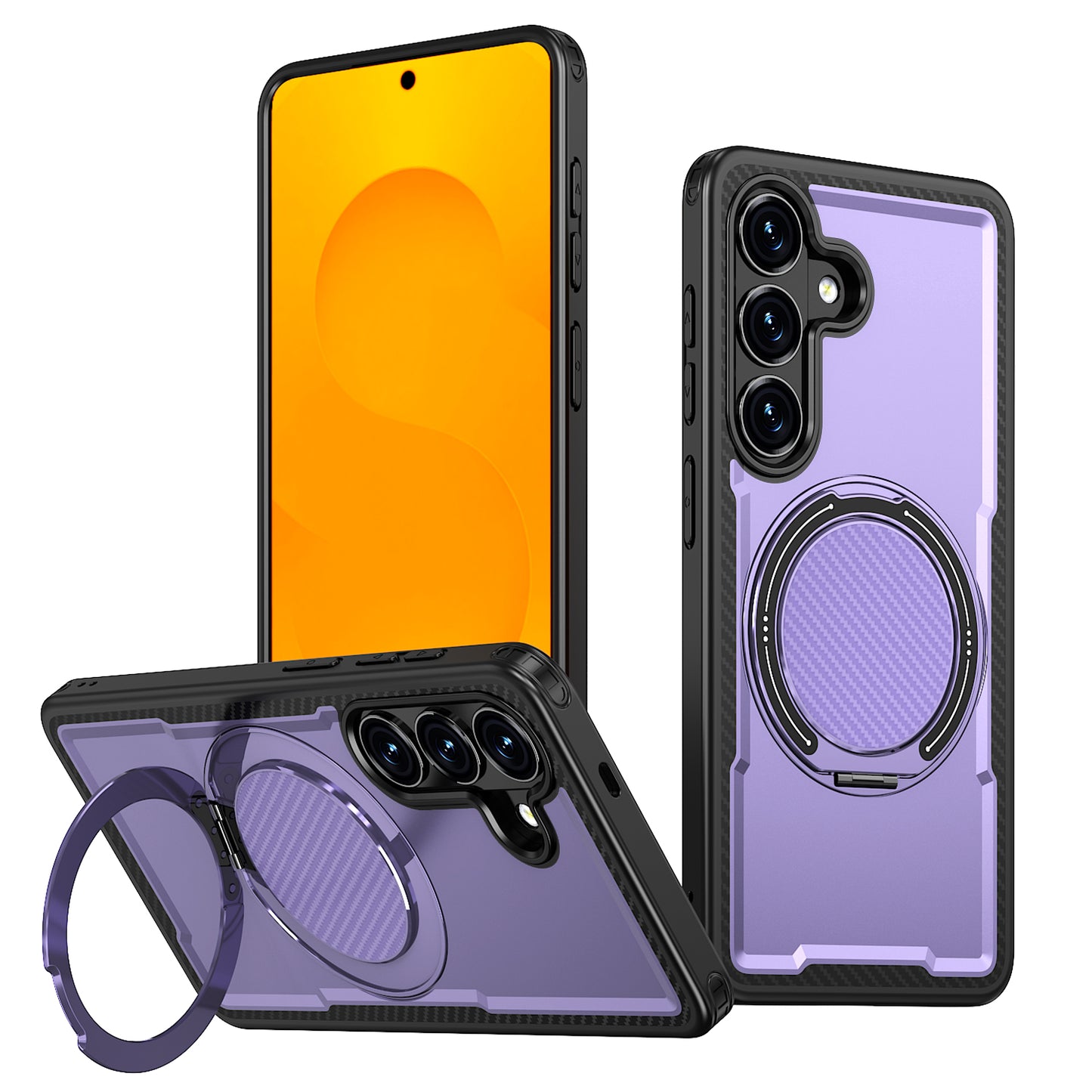 For Samsung Galaxy S26+ Magnetic Case TPU + PC Kickstand Phone Cover
