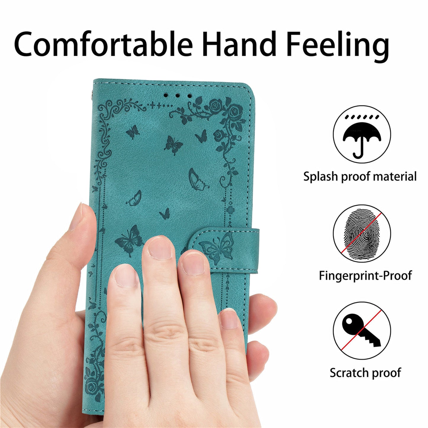 For Samsung Galaxy S25 Ultra Case Garden Imprinted PU Leather Wallet Phone Cover with Wrist Strap
