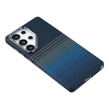 For Samsung Galaxy S26 Ultra Magnetic Case Water Transfer Printing Metal Frame PC Phone Back Cover