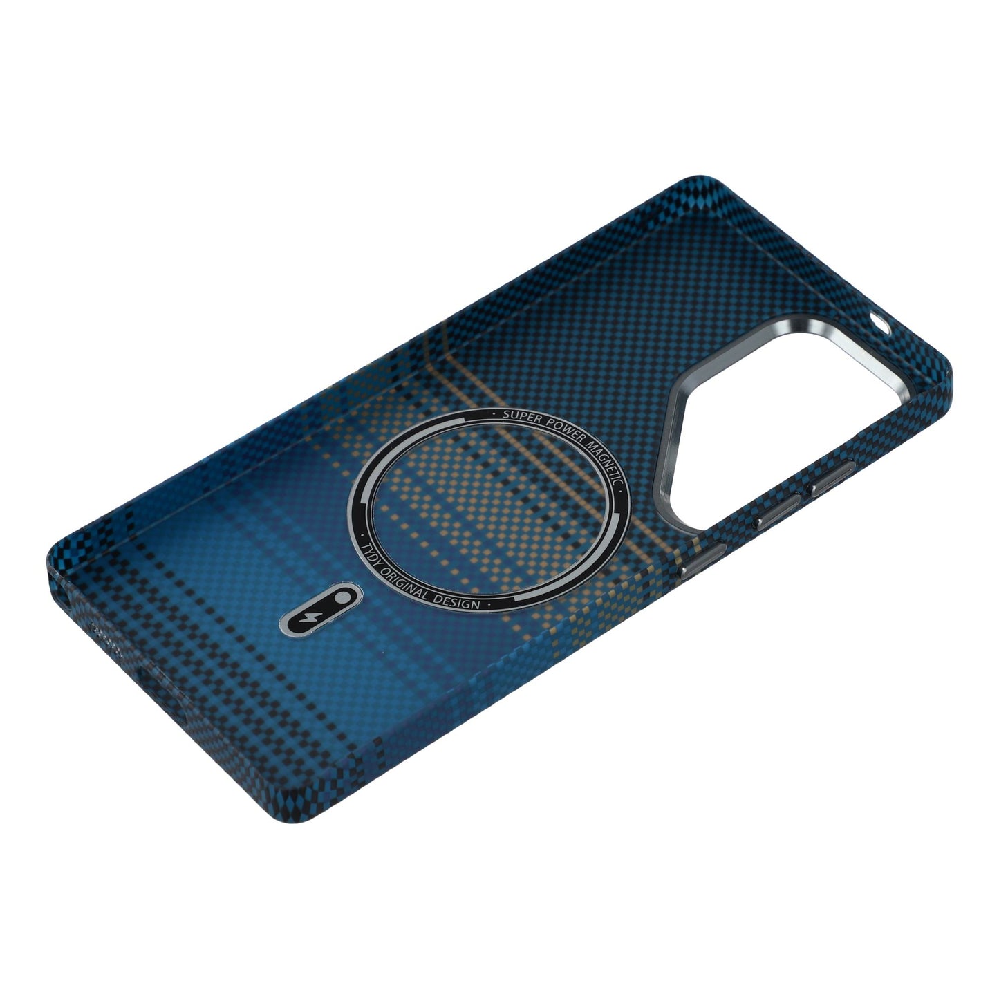 For Samsung Galaxy S26 Ultra Magnetic Case Water Transfer Printing Metal Frame PC Phone Back Cover