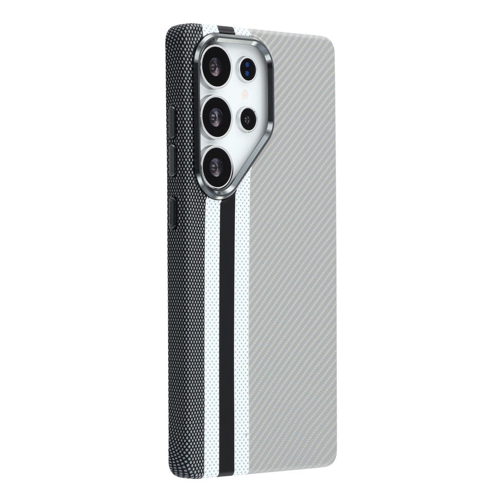 For Samsung Galaxy S26 Ultra Magnetic Case Water Transfer Printing Metal Frame PC Phone Back Cover