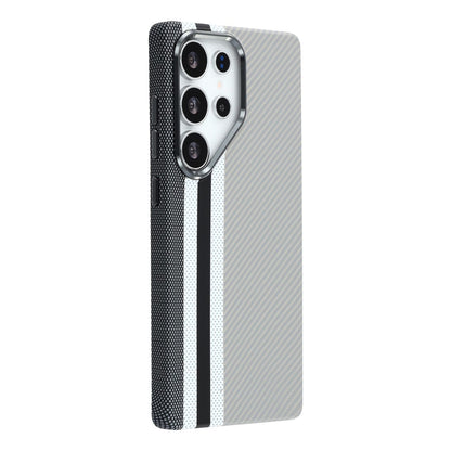 For Samsung Galaxy S26 Ultra Magnetic Case Water Transfer Printing Metal Frame PC Phone Back Cover