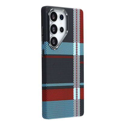 For Samsung Galaxy S26 Ultra Magnetic Case Water Transfer Printing Metal Frame PC Phone Back Cover