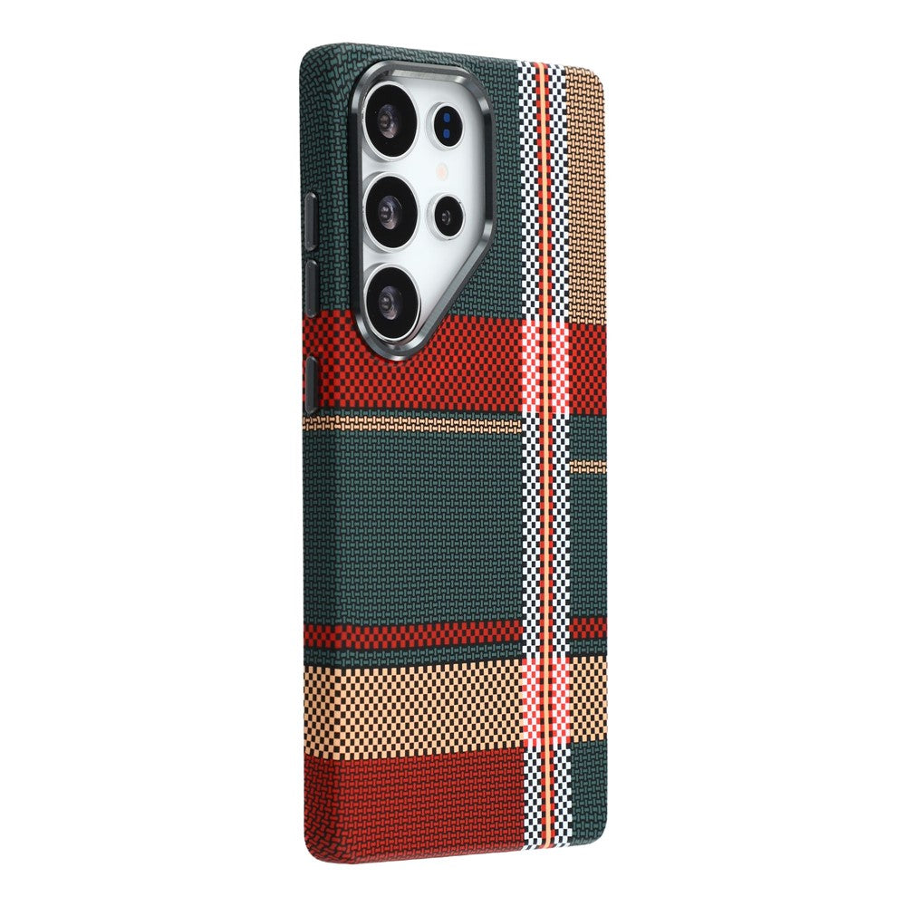 For Samsung Galaxy S26 Ultra Magnetic Case Water Transfer Printing Metal Frame PC Phone Back Cover