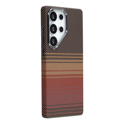 For Samsung Galaxy S26 Ultra Magnetic Case Water Transfer Printing Metal Frame PC Phone Back Cover