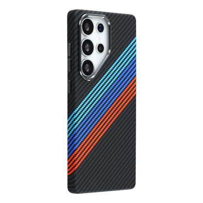 For Samsung Galaxy S26 Ultra Magnetic Case Water Transfer Printing Metal Frame PC Phone Back Cover