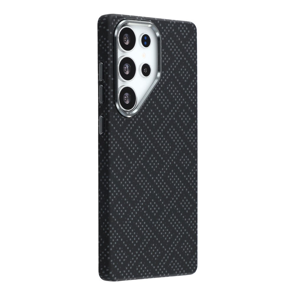 For Samsung Galaxy S26 Ultra Magnetic Case Water Transfer Printing Metal Frame PC Phone Back Cover