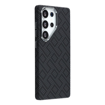 For Samsung Galaxy S26 Ultra Magnetic Case Water Transfer Printing Metal Frame PC Phone Back Cover