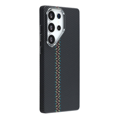 For Samsung Galaxy S26 Ultra Magnetic Case Water Transfer Printing Metal Frame PC Phone Back Cover