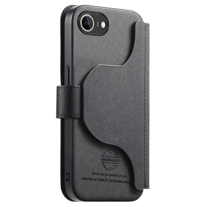 Magnetic Case For iPhone 17e  /  16e RFID Blocking   Detachable Wallet Stand Cloth Texture Leather Phone Cover