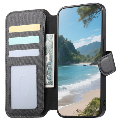 Magnetic Case For iPhone 17e  /  16e RFID Blocking   Detachable Wallet Stand Cloth Texture Leather Phone Cover