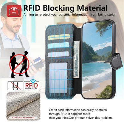 Magnetic Case For iPhone 17e  /  16e RFID Blocking   Detachable Wallet Stand Cloth Texture Leather Phone Cover