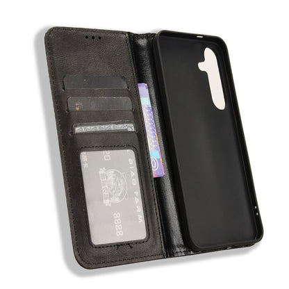 For Samsung Galaxy S26+ Leather Case Wallet Stand Retro Texture Phone Cover