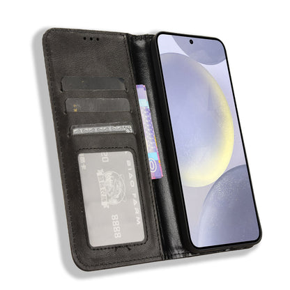 For Samsung Galaxy S26+ Leather Case Wallet Stand Retro Texture Phone Cover