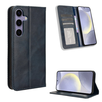 For Samsung Galaxy S26+ Leather Case Wallet Stand Retro Texture Phone Cover