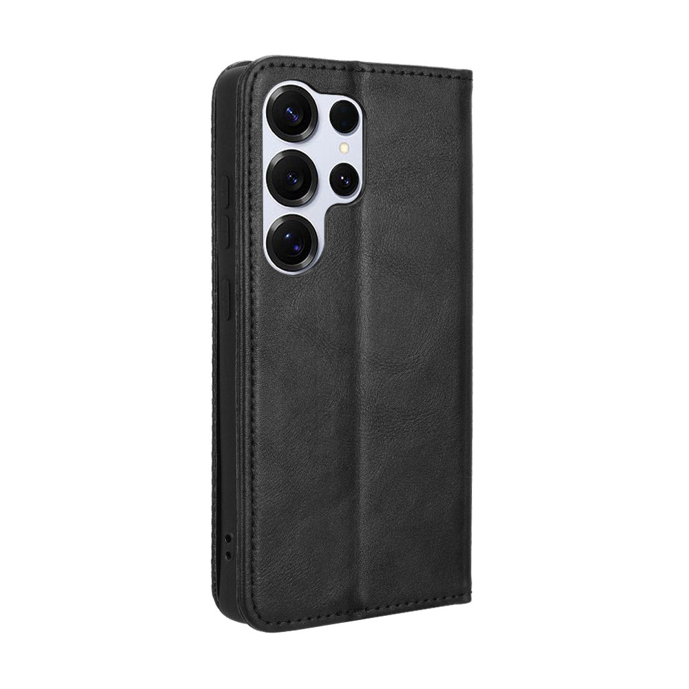 For Samsung Galaxy S26 Ultra Leather Case Wallet Stand Retro Texture Phone Cover