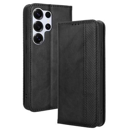 For Samsung Galaxy S26 Ultra Leather Case Wallet Stand Retro Texture Phone Cover