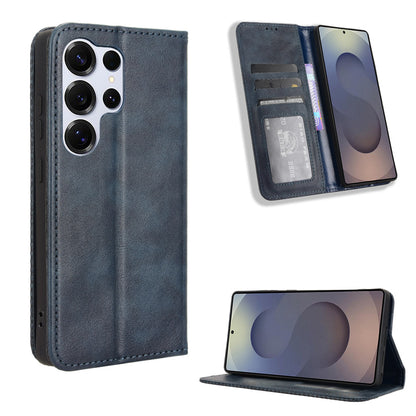 For Samsung Galaxy S26 Ultra Leather Case Wallet Stand Retro Texture Phone Cover