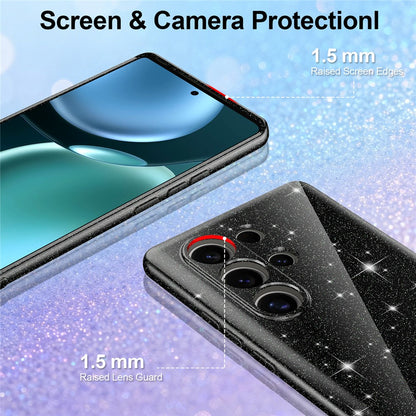 For Samsung Galaxy S25 Ultra Magnetic Case Glitter TPU Shockproof Phone Cover with Lanyard