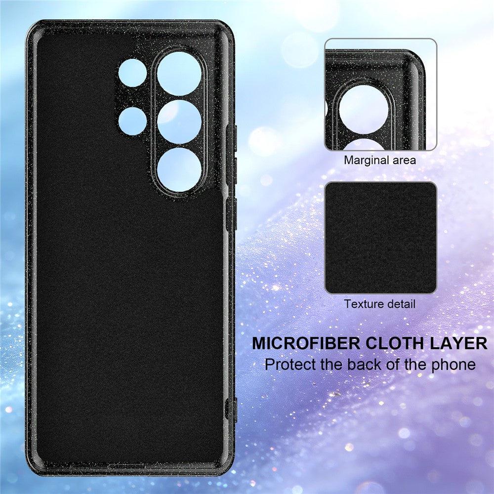 For Samsung Galaxy S25 Ultra Magnetic Case Glitter TPU Shockproof Phone Cover with Lanyard