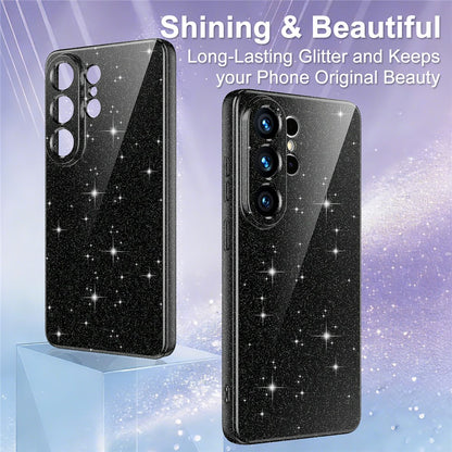 For Samsung Galaxy S26 Ultra Magnetic Case Glitter TPU Shockproof Phone Cover with Lanyard
