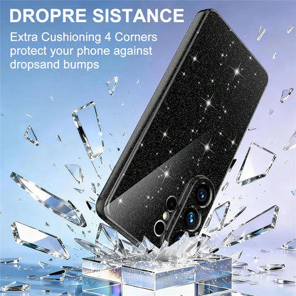 For Samsung Galaxy S26 Ultra Magnetic Case Glitter TPU Shockproof Phone Cover with Lanyard