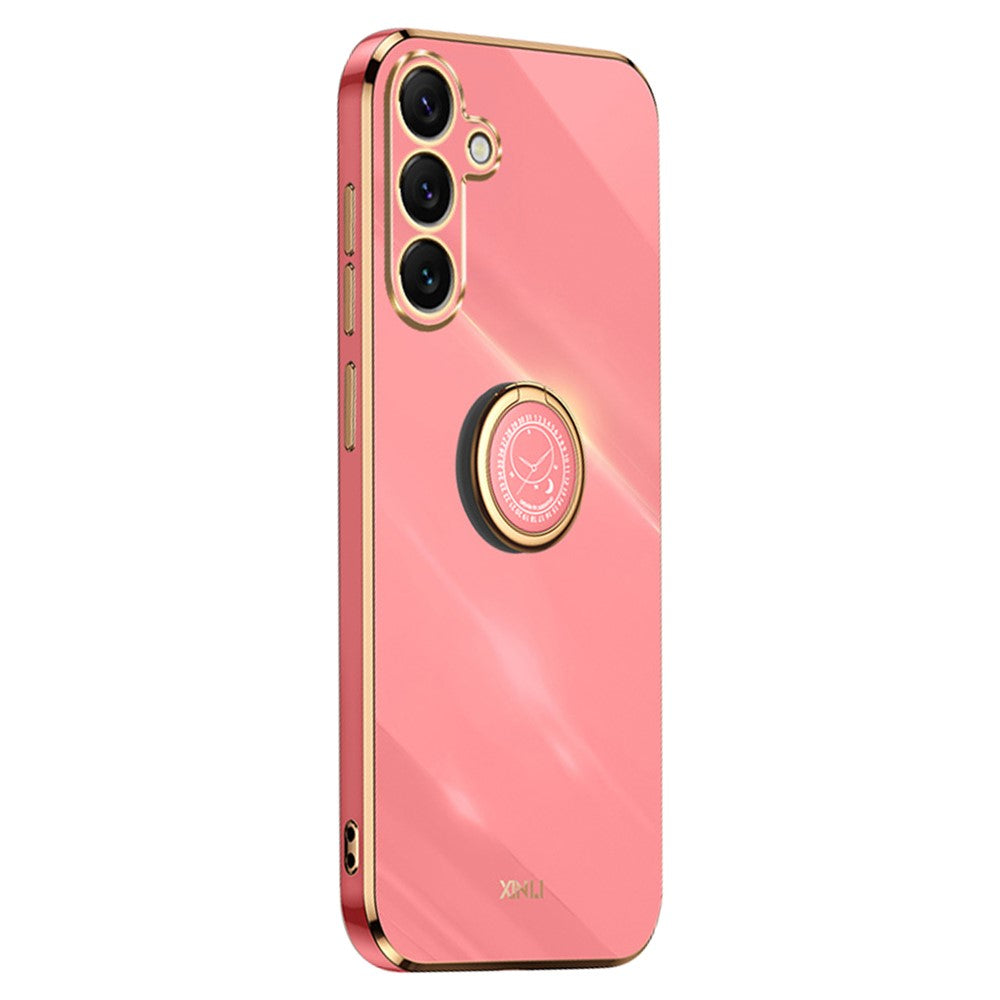 XINLI For Samsung Galaxy S26+ Phone Case Ring Kickstand Electroplating TPU Sweatproof Protection Phone Cover