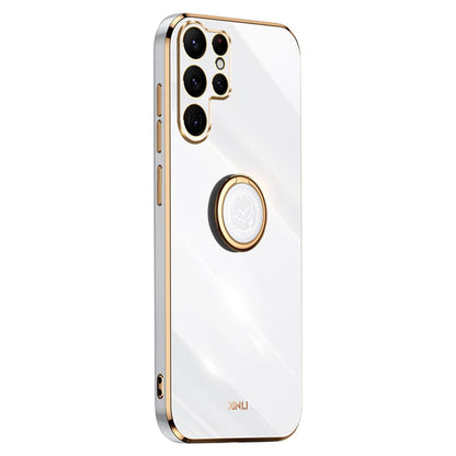 XINLI For Samsung Galaxy S26 Ultra Phone Case Ring Kickstand Electroplating TPU Sweatproof Protection Phone Cover