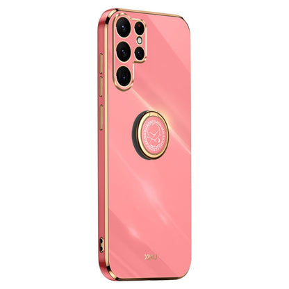 XINLI For Samsung Galaxy S26 Ultra Phone Case Ring Kickstand Electroplating TPU Sweatproof Protection Phone Cover
