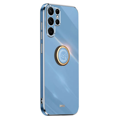 XINLI For Samsung Galaxy S26 Ultra Phone Case Ring Kickstand Electroplating TPU Sweatproof Protection Phone Cover