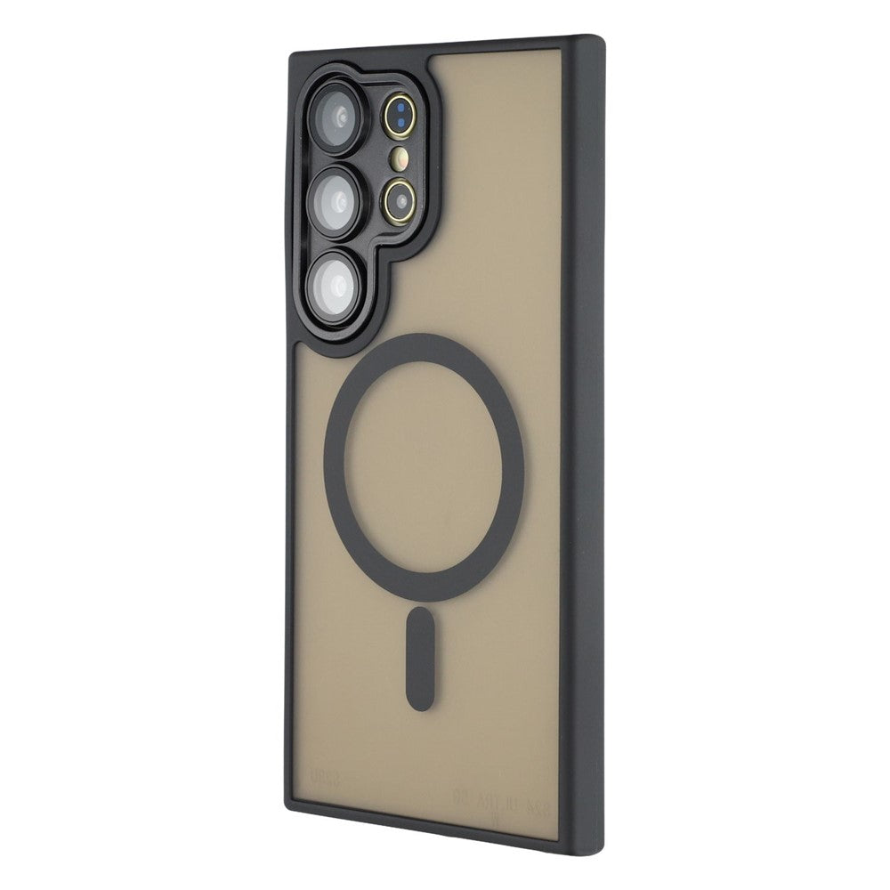 For Samsung Galaxy S26 Ultra Magnetic Case PC + TPU Matte Phone Cover with Glass Lens Film