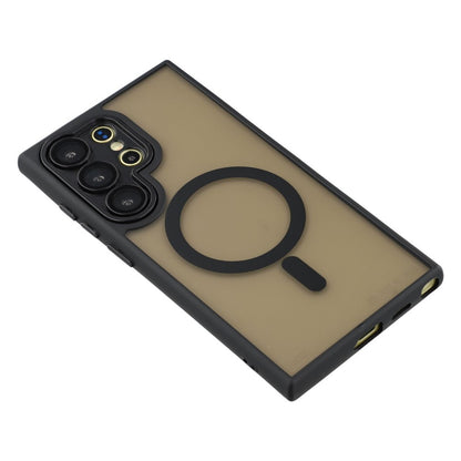 For Samsung Galaxy S26 Ultra Magnetic Case PC + TPU Matte Phone Cover with Glass Lens Film