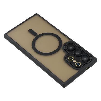 For Samsung Galaxy S26 Ultra Magnetic Case PC + TPU Matte Phone Cover with Glass Lens Film