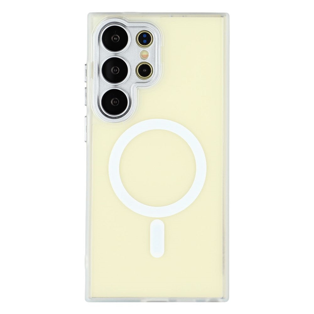 For Samsung Galaxy S26 Ultra Magnetic Case PC + TPU Matte Phone Cover with Glass Lens Film