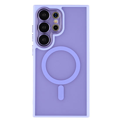 For Samsung Galaxy S26 Ultra Magnetic Case PC + TPU Matte Phone Cover with Glass Lens Film