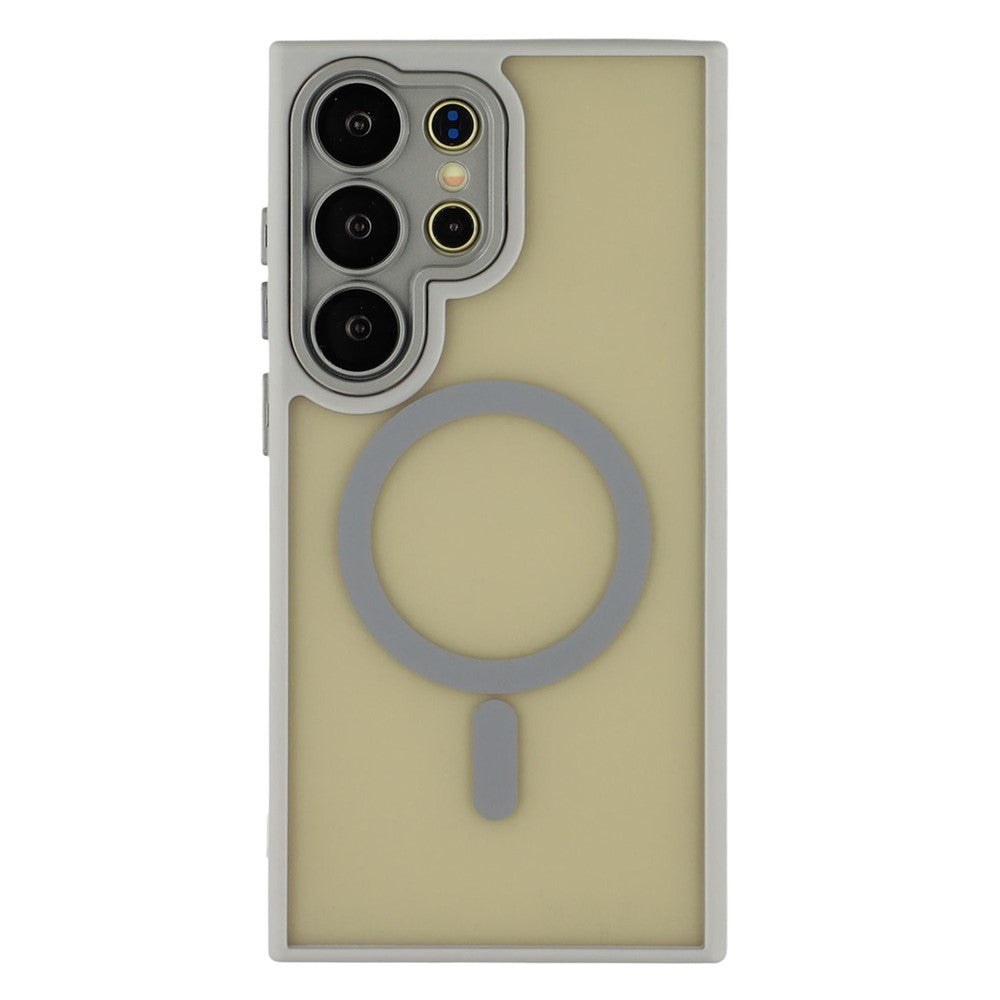 For Samsung Galaxy S26 Ultra Magnetic Case PC + TPU Matte Phone Cover with Glass Lens Film