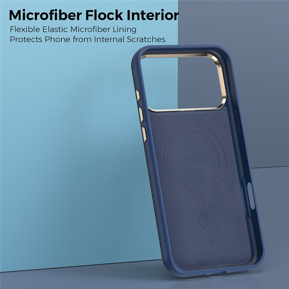 For iPhone 17 Pro Max Case Compatible with MagSafe Carbon Fiber Texture Shockproof Leather TPU PC Protective Cover