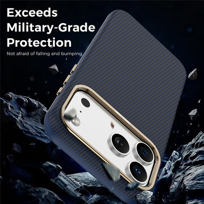 For iPhone 17 Pro Max Case Compatible with MagSafe Carbon Fiber Texture Shockproof Leather TPU PC Protective Cover