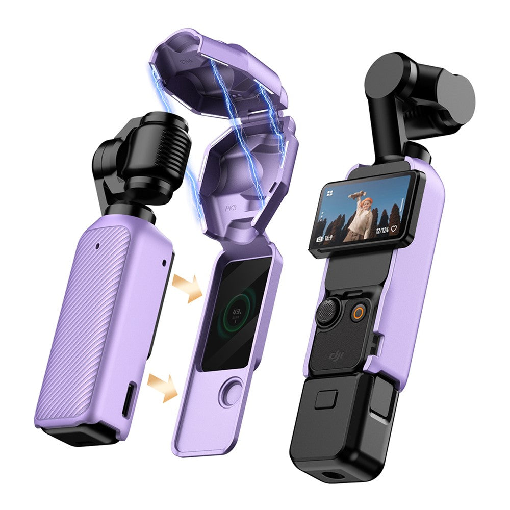 GKK For DJI Osmo Pocket 3 Camera Case Full Coverage Protective Cover with Handle Guard + Gimbal Protector + Lanyard