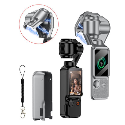 GKK For DJI Osmo Pocket 3 Camera Case Full Coverage Protective Cover with Handle Guard + Gimbal Protector + Lanyard