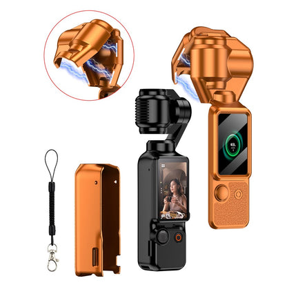 GKK For DJI Osmo Pocket 3 Camera Case Full Coverage Protective Cover with Handle Guard + Gimbal Protector + Lanyard
