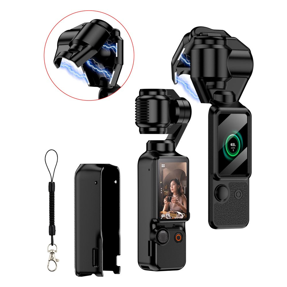 GKK For DJI Osmo Pocket 3 Camera Case Full Coverage Protective Cover with Handle Guard + Gimbal Protector + Lanyard