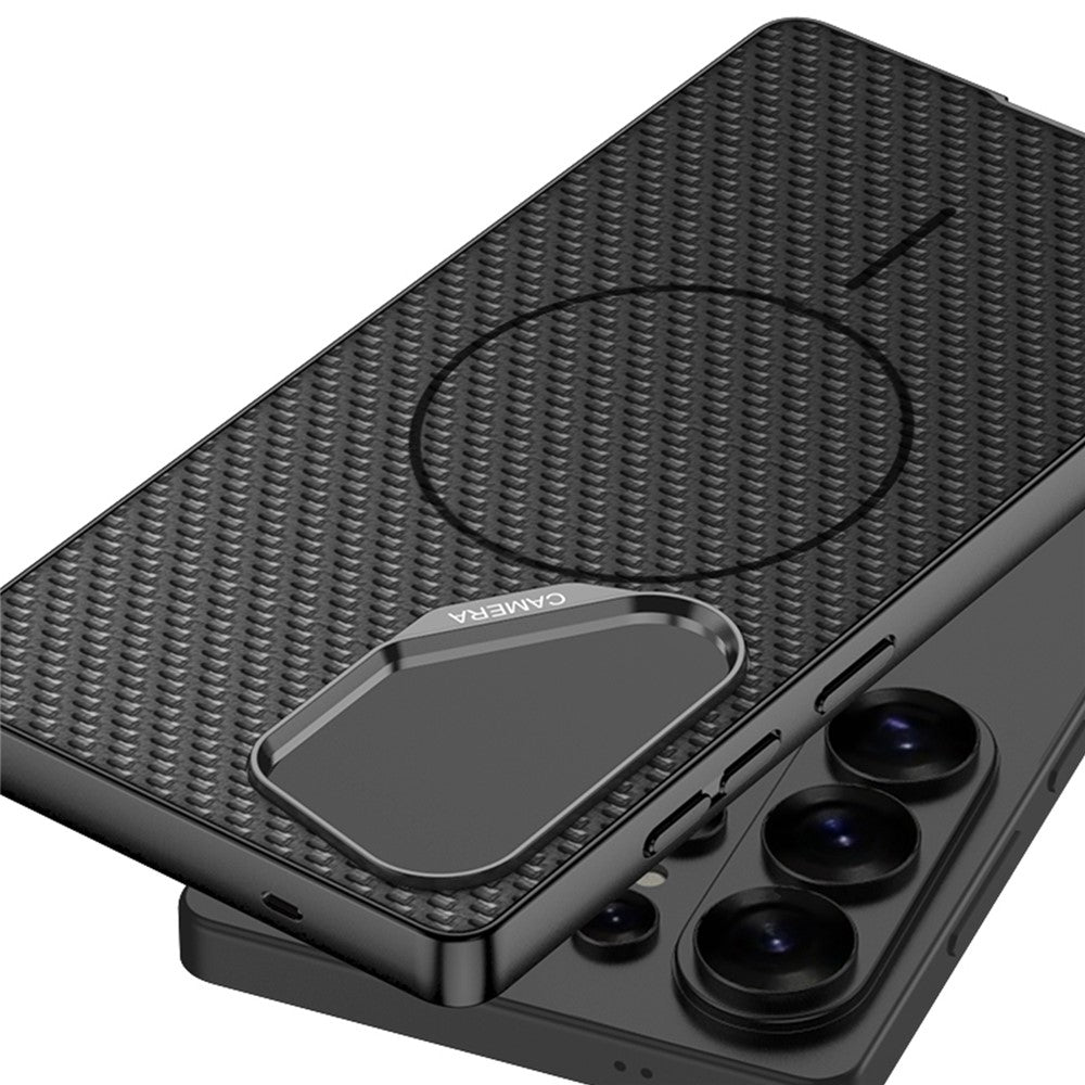 GKK For Samsung Galaxy S26 Ultra Magnetic Case Metal Frame Skin-feel PU Leather Shockproof Phone Cover with Large Cutouts