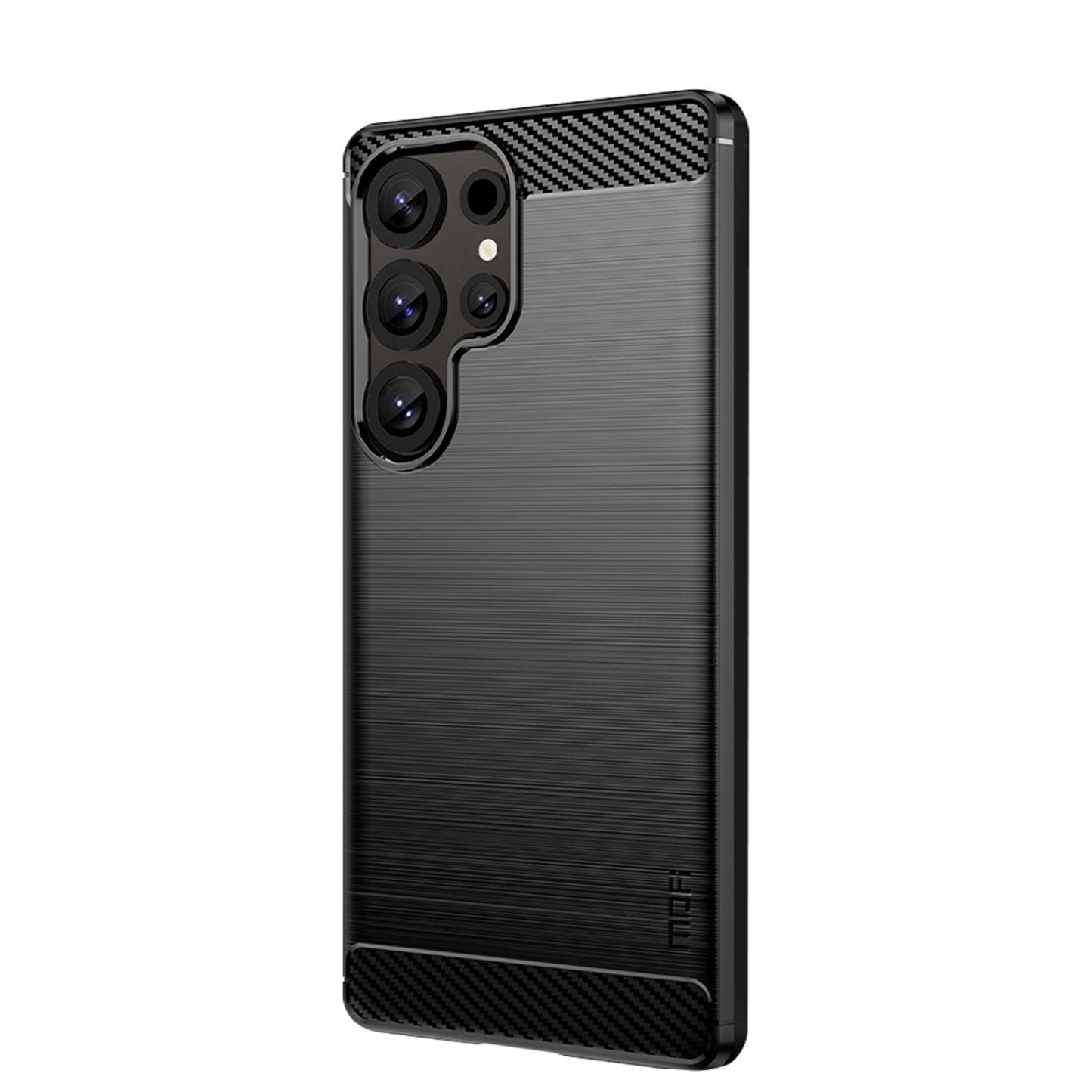 MOFI For Samsung Galaxy S26 Ultra Back Cover  Brushed Texture Carbon Fiber Soft TPU Case