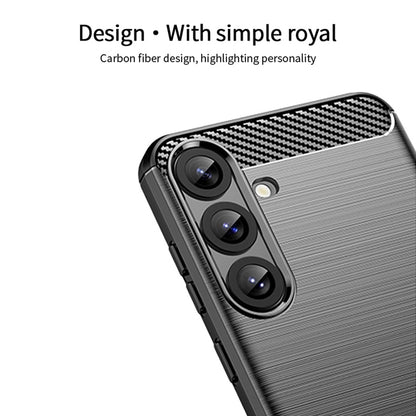 MOFI For Samsung Galaxy S26+ Back Cover  Brushed Texture Carbon Fiber Soft TPU Case