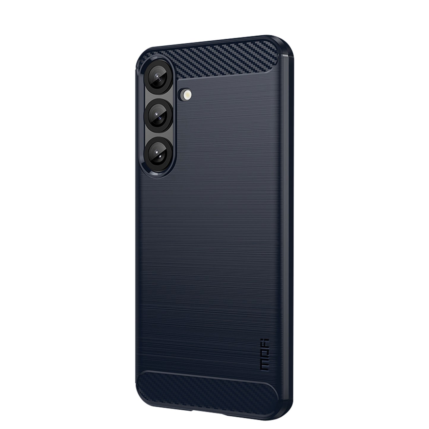 MOFI For Samsung Galaxy S26+ Back Cover  Brushed Texture Carbon Fiber Soft TPU Case