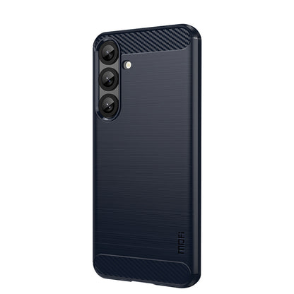 MOFI For Samsung Galaxy S26+ Back Cover  Brushed Texture Carbon Fiber Soft TPU Case